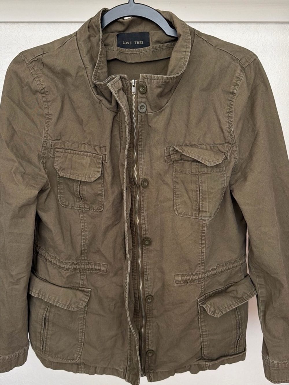 Love Tree Olive Utility Jacket